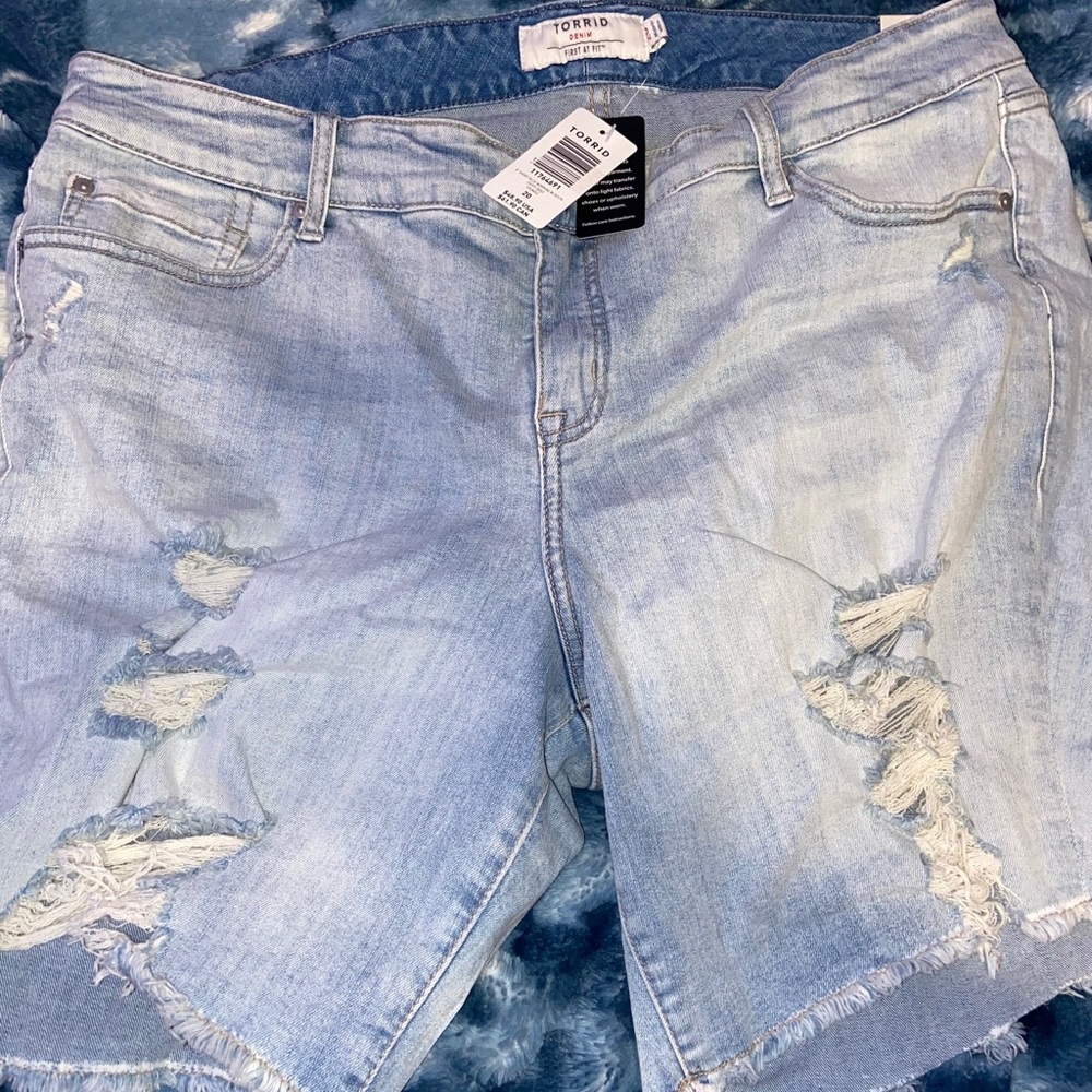 Torrid Distressed Denim Shorts